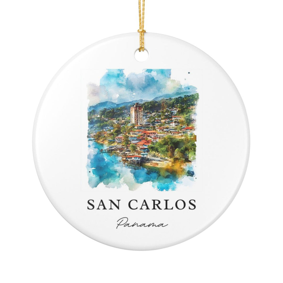 San Carlos Panama Ornament: Unique San Carlos Panama Souvenir, San Carlos Panama Xmas Decor, and Authentic San Carlos Panama Gift