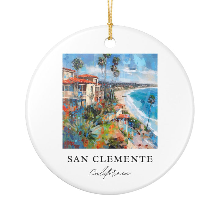 San Clemente California Ornament: Unique San Clemente Souvenir, San Clemente California Xmas Decor, and Authentic San Clemente Gift