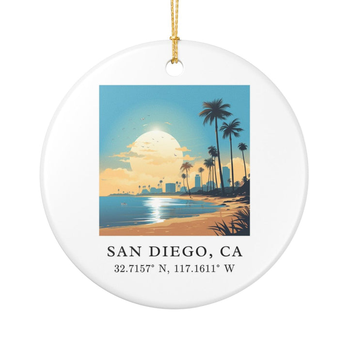 San Diego California USA Ornament: Unique San Diego Souvenir, San Diego California Xmas Decor, and Authentic San Diego Gift