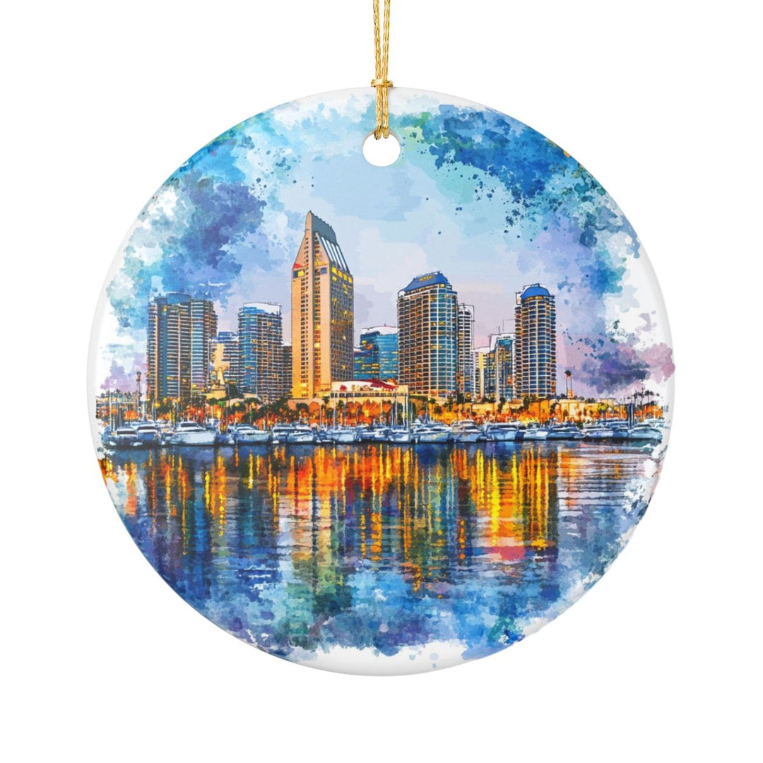 San Diego California USA Ornament: Unique San Diego Souvenir, San Diego California Xmas Decor, and Authentic San Diego Gift