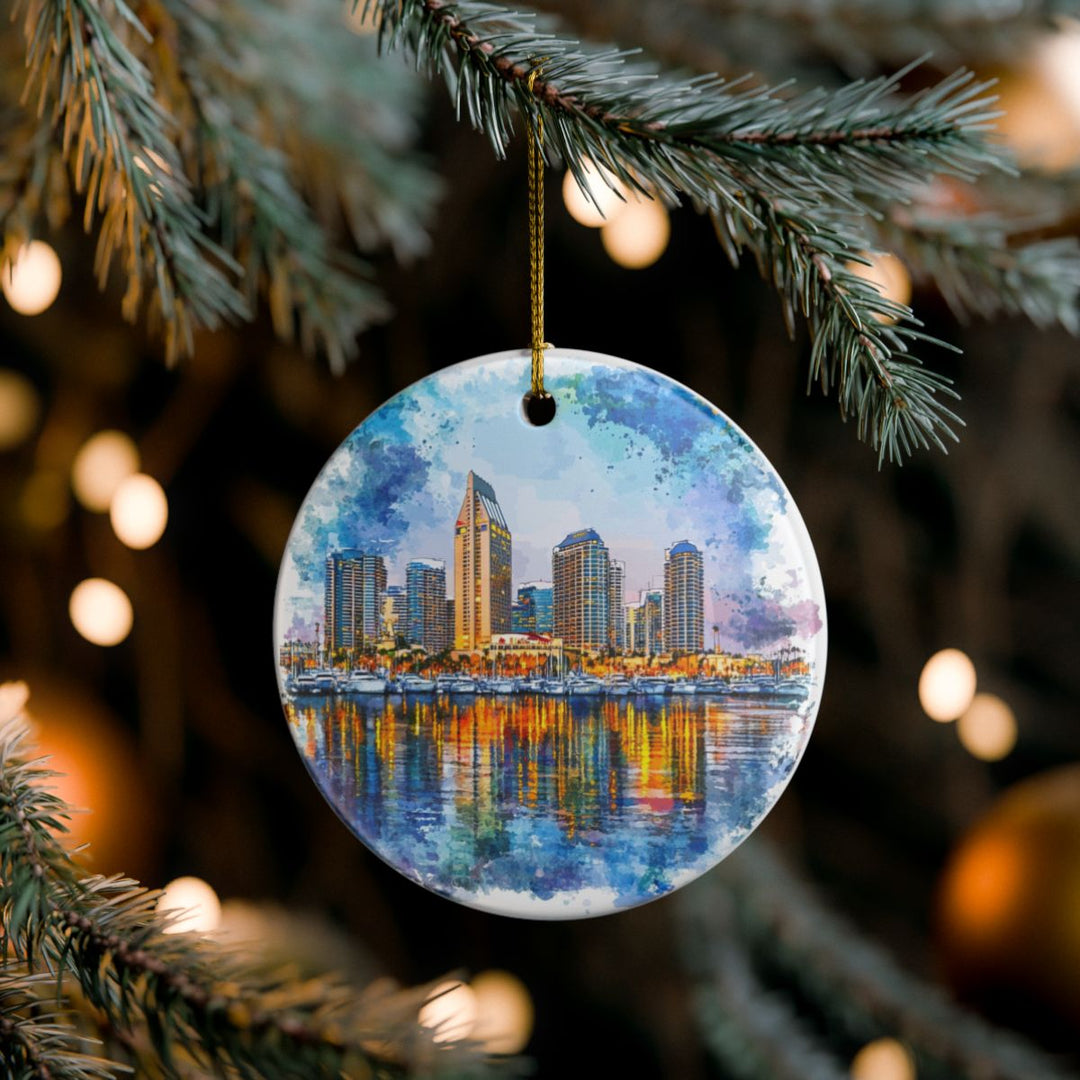 San Diego California USA Ornament: Unique San Diego Souvenir, San Diego California Xmas Decor, and Authentic San Diego Gift