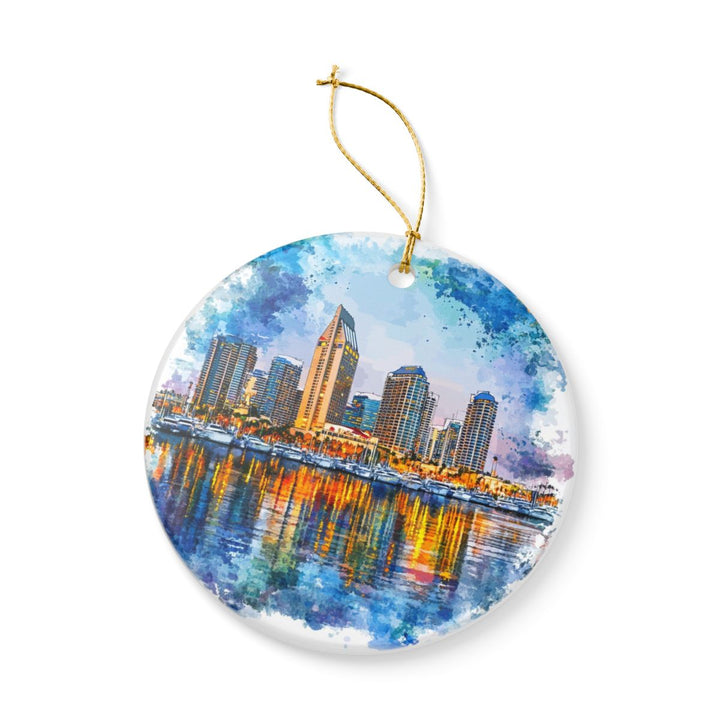 San Diego California USA Ornament: Unique San Diego Souvenir, San Diego California Xmas Decor, and Authentic San Diego Gift