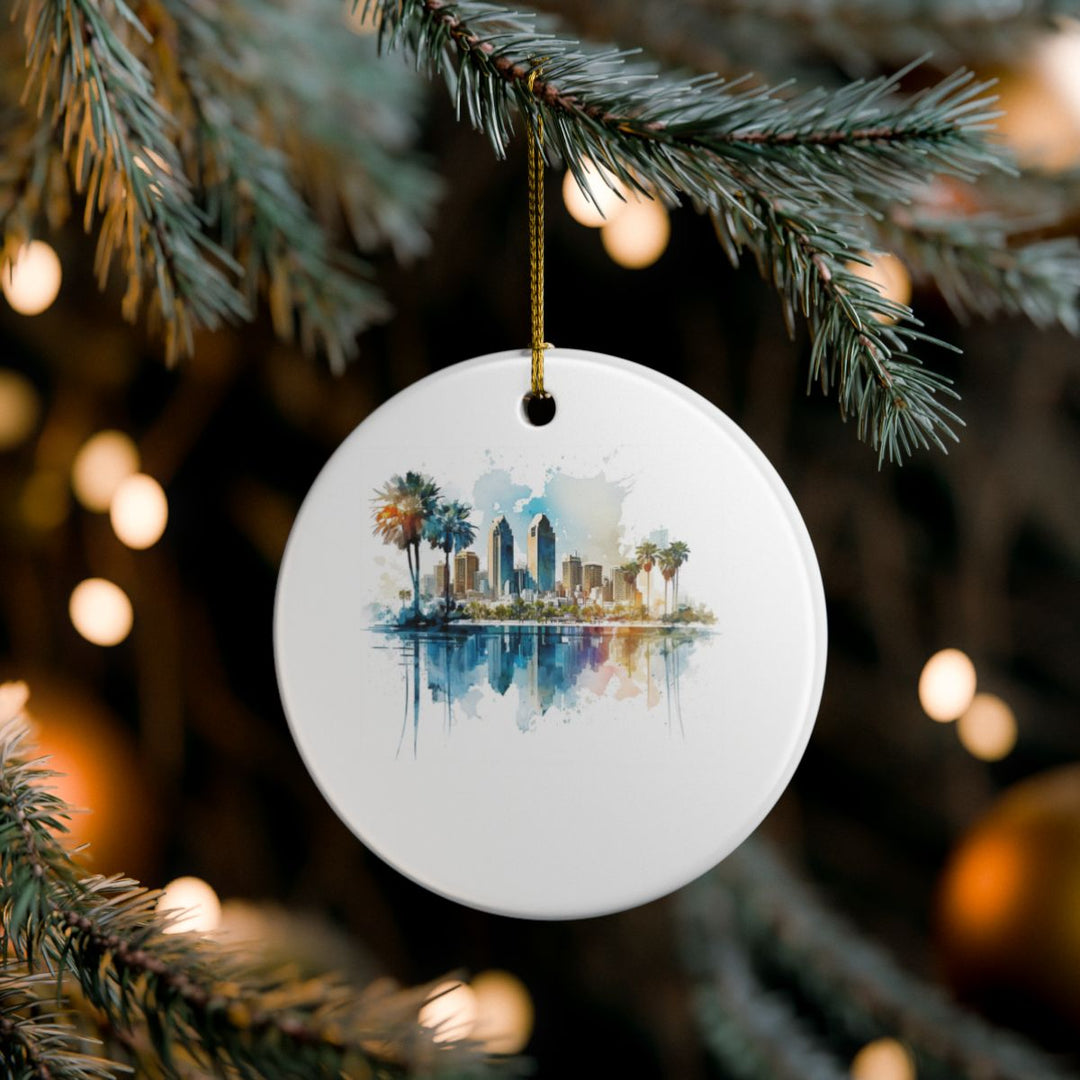 San Diego California USA Ornament: Unique San Diego Souvenir, San Diego California Xmas Decor, and Authentic San Diego Gift