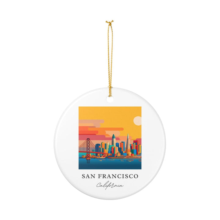San Francisco California USA Ornament: Unique San Francisco Souvenir, San Francisco California Xmas Decor, and Authentic San Francisco Gift