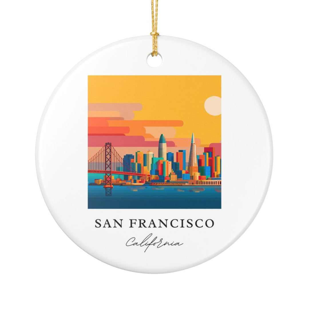San Francisco California USA Ornament: Unique San Francisco Souvenir, San Francisco California Xmas Decor, and Authentic San Francisco Gift