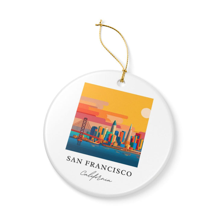 San Francisco California USA Ornament: Unique San Francisco Souvenir, San Francisco California Xmas Decor, and Authentic San Francisco Gift