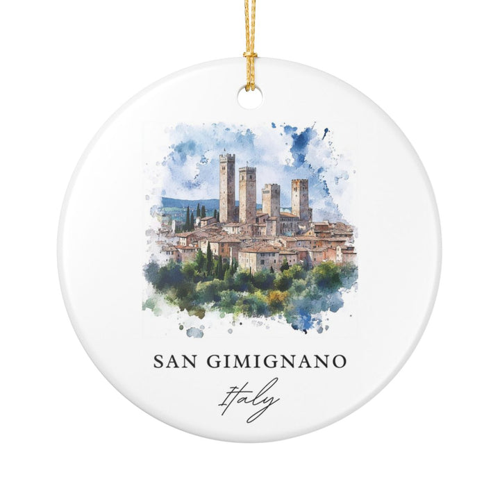 San Gimignano Italy Ornament: Unique San Gimignano Souvenir, San Gimignano Italy Xmas Decor, and Authentic San Gimignano Gift