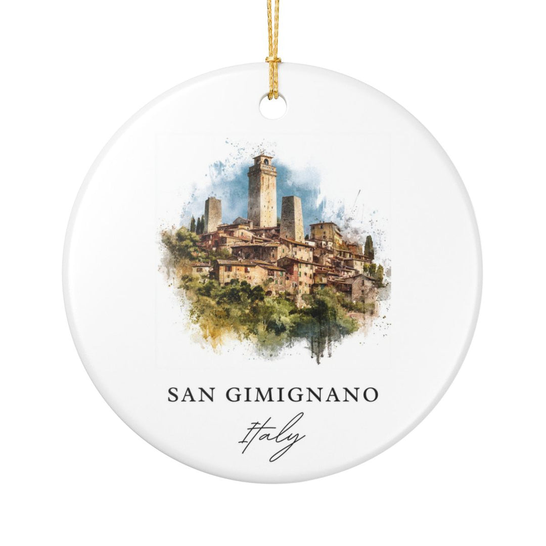 San Gimignano Italy Ornament: Unique San Gimignano Souvenir, San Gimignano Italy Xmas Decor, and Authentic San Gimignano Gift