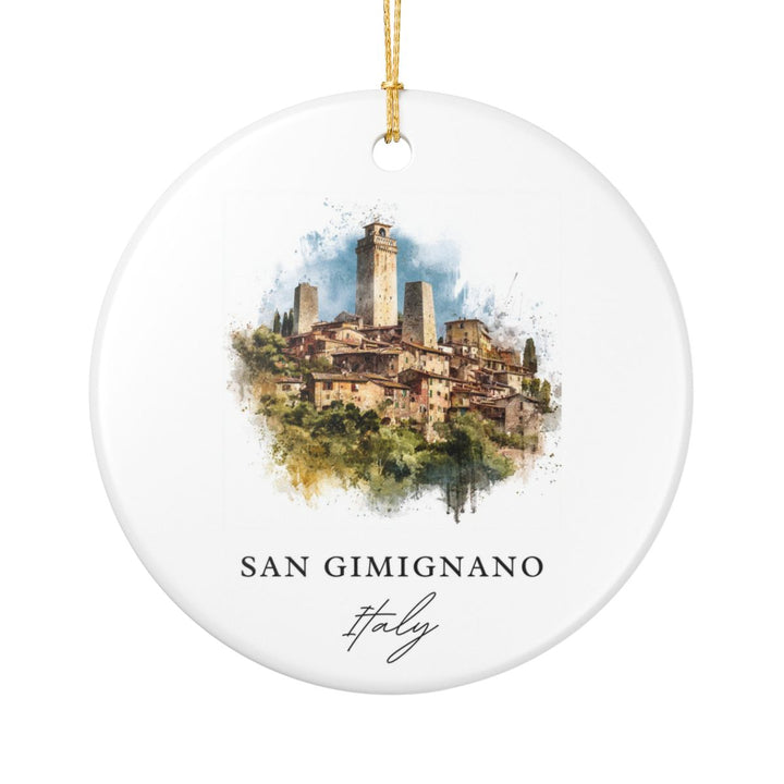 San Gimignano Italy Ornament: Unique San Gimignano Souvenir, San Gimignano Italy Xmas Decor, and Authentic San Gimignano Gift