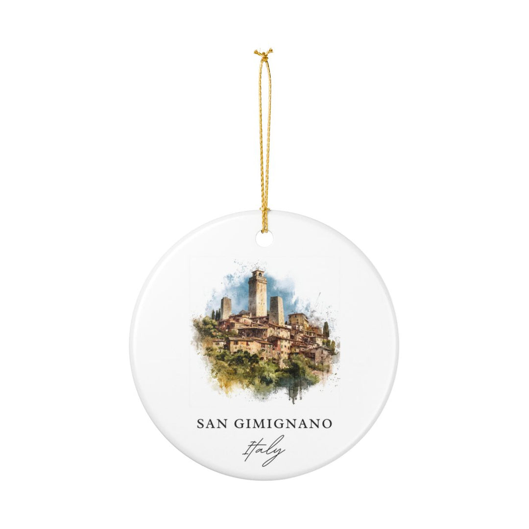 San Gimignano Italy Ornament: Unique San Gimignano Souvenir, San Gimignano Italy Xmas Decor, and Authentic San Gimignano Gift