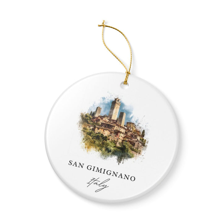San Gimignano Italy Ornament: Unique San Gimignano Souvenir, San Gimignano Italy Xmas Decor, and Authentic San Gimignano Gift