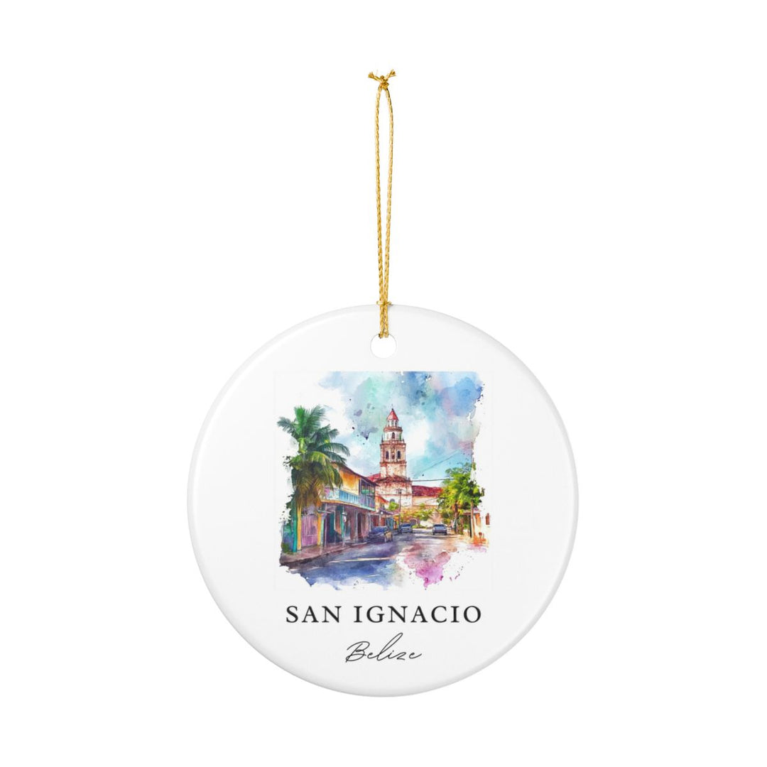 San Ignacio Belize Ornament: Unique San Ignacio Belize Souvenir, San Ignacio Belize Xmas Decor, and Authentic San Ignacio Belize Gift