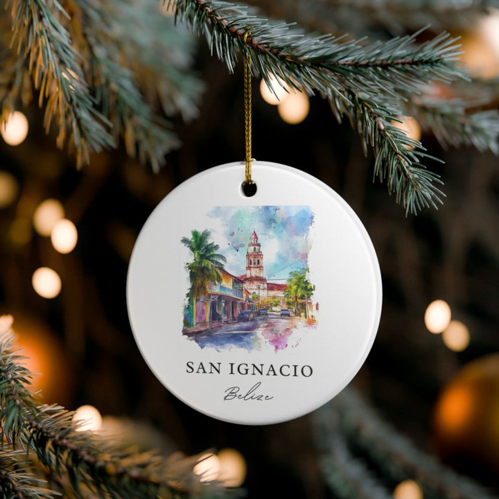 San Ignacio Belize Ornament: Unique San Ignacio Belize Souvenir, San Ignacio Belize Xmas Decor, and Authentic San Ignacio Belize Gift
