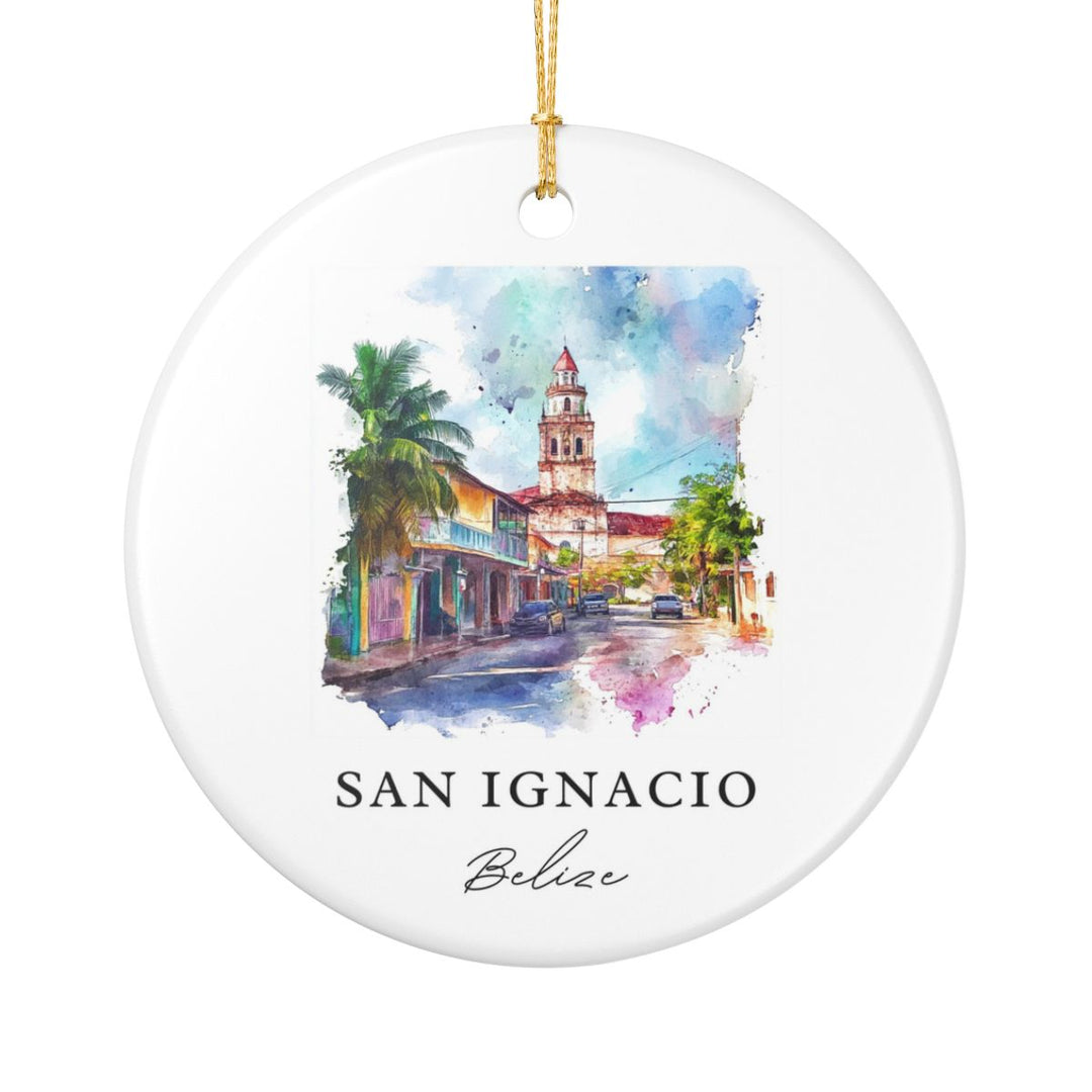 San Ignacio Belize Ornament: Unique San Ignacio Belize Souvenir, San Ignacio Belize Xmas Decor, and Authentic San Ignacio Belize Gift