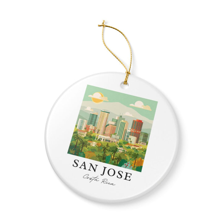 San Jose Costa Rica Ornament: Unique San Jose Souvenir, San Jose Costa Rica Xmas Decor, and Authentic San Jose Gift