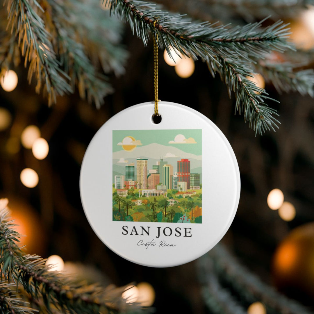 San Jose Costa Rica Ornament: Unique San Jose Souvenir, San Jose Costa Rica Xmas Decor, and Authentic San Jose Gift