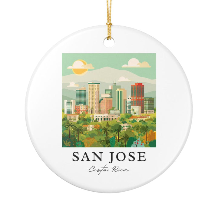 San Jose Costa Rica Ornament: Unique San Jose Souvenir, San Jose Costa Rica Xmas Decor, and Authentic San Jose Gift