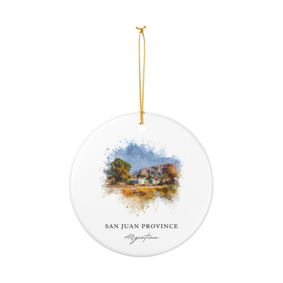 San Juan Argentina Ornament: Unique San Juan Souvenir, San Juan Argentina Xmas Decor, and Authentic San Juan Gift
