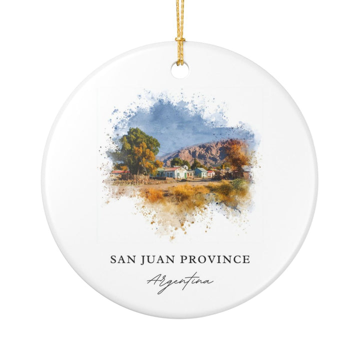 San Juan Argentina Ornament: Unique San Juan Souvenir, San Juan Argentina Xmas Decor, and Authentic San Juan Gift