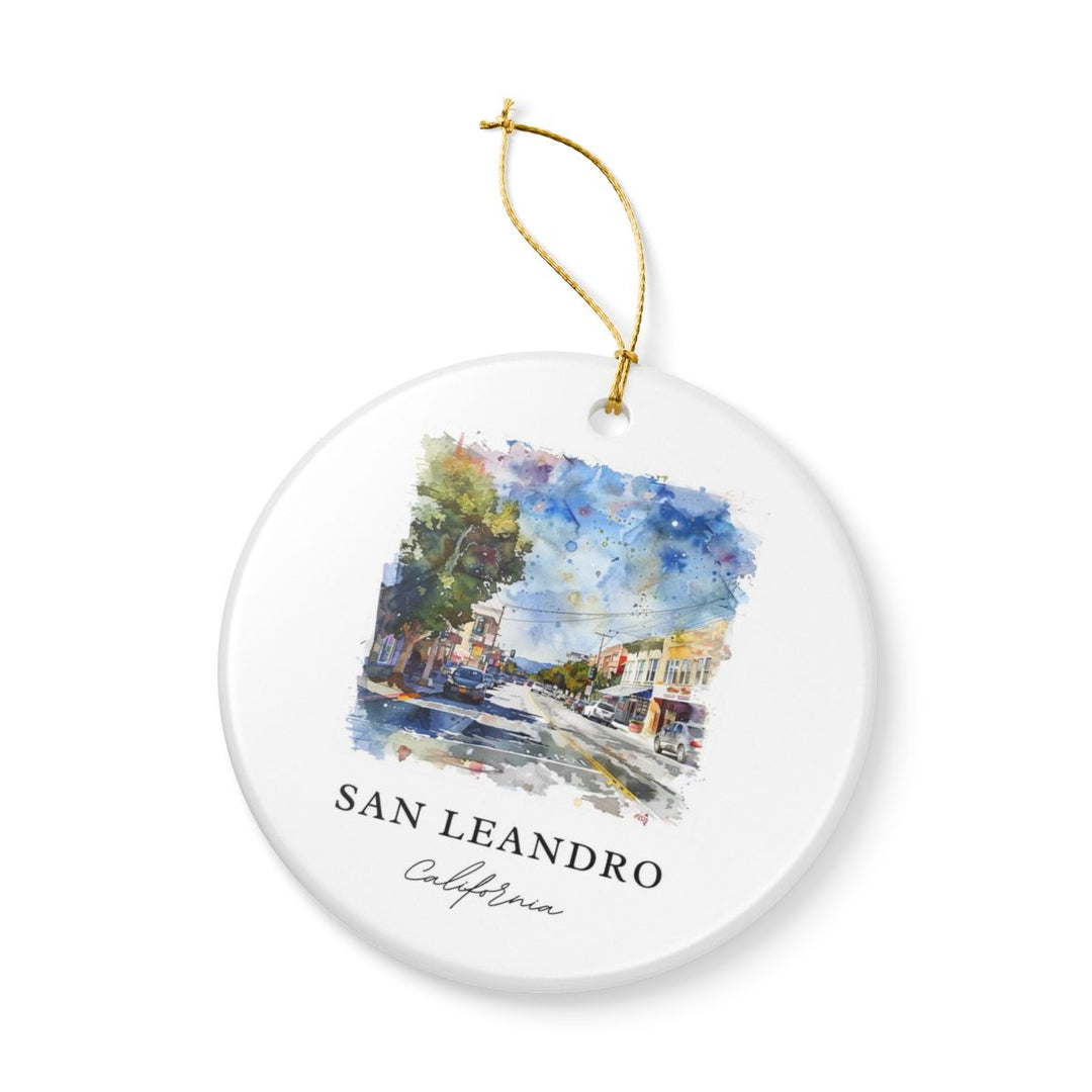 San Leandro California Ornament: Unique San Leandro Souvenir, San Leandro California Xmas Decor, and Authentic San Leandro Gift