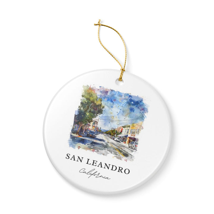 San Leandro California Ornament: Unique San Leandro Souvenir, San Leandro California Xmas Decor, and Authentic San Leandro Gift