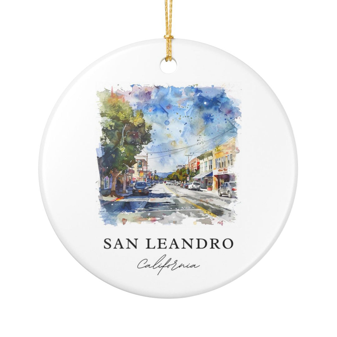 San Leandro California Ornament: Unique San Leandro Souvenir, San Leandro California Xmas Decor, and Authentic San Leandro Gift