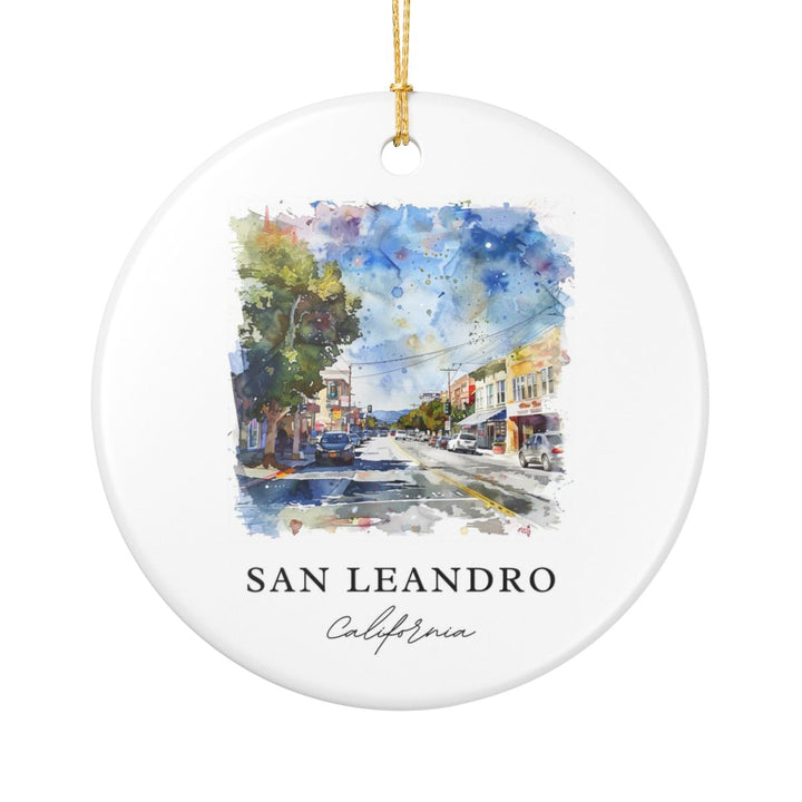 San Leandro California Ornament: Unique San Leandro Souvenir, San Leandro California Xmas Decor, and Authentic San Leandro Gift