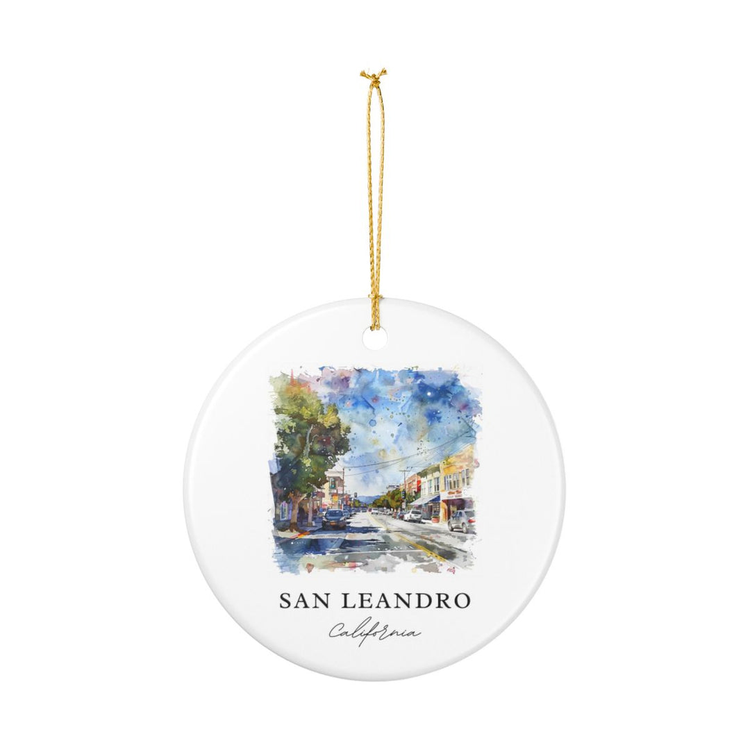 San Leandro California Ornament: Unique San Leandro Souvenir, San Leandro California Xmas Decor, and Authentic San Leandro Gift