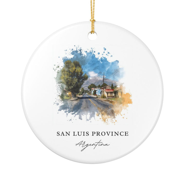 San Luis Province Argentina Ornament: Unique San Luis Province Souvenir, San Luis Province Argentina Xmas Decor, and Authentic San Luis Province Gift