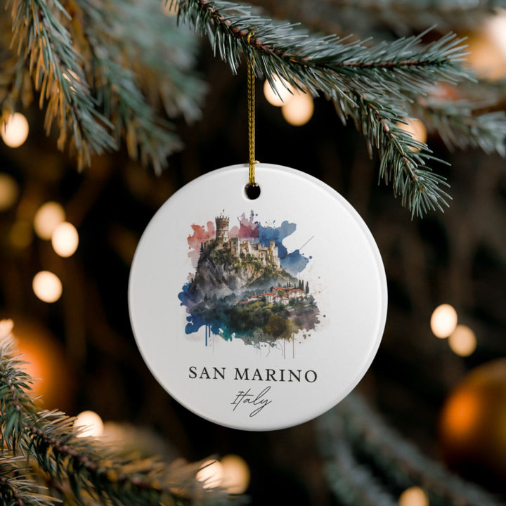 San Marino Ornament: Unique San Marino Souvenir, San Marino Xmas Decor, and Authentic San Marino Gift