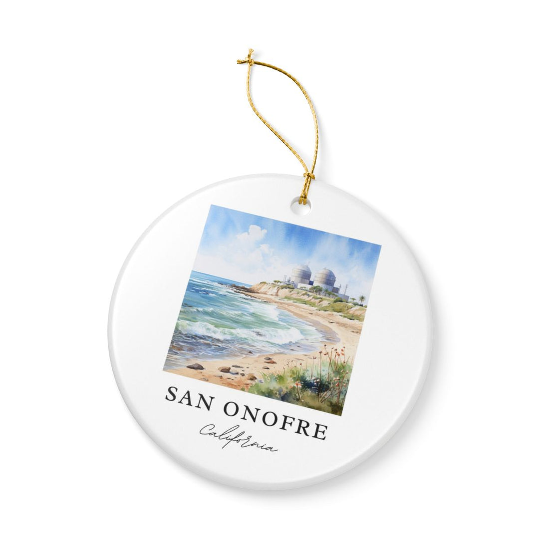 San Onofre California Ornament: Unique San Onofre Souvenir, San Onofre California Xmas Decor, and Authentic San Onofre Gift