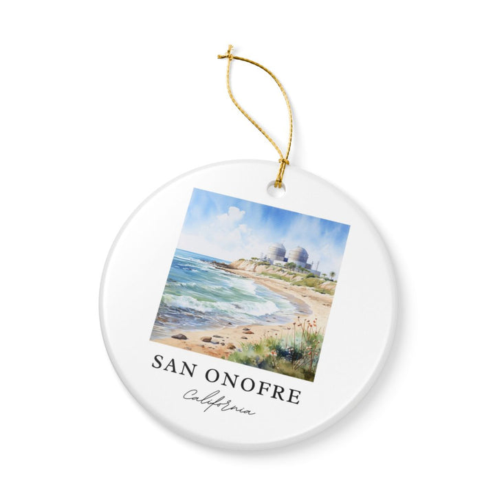 San Onofre California Ornament: Unique San Onofre Souvenir, San Onofre California Xmas Decor, and Authentic San Onofre Gift