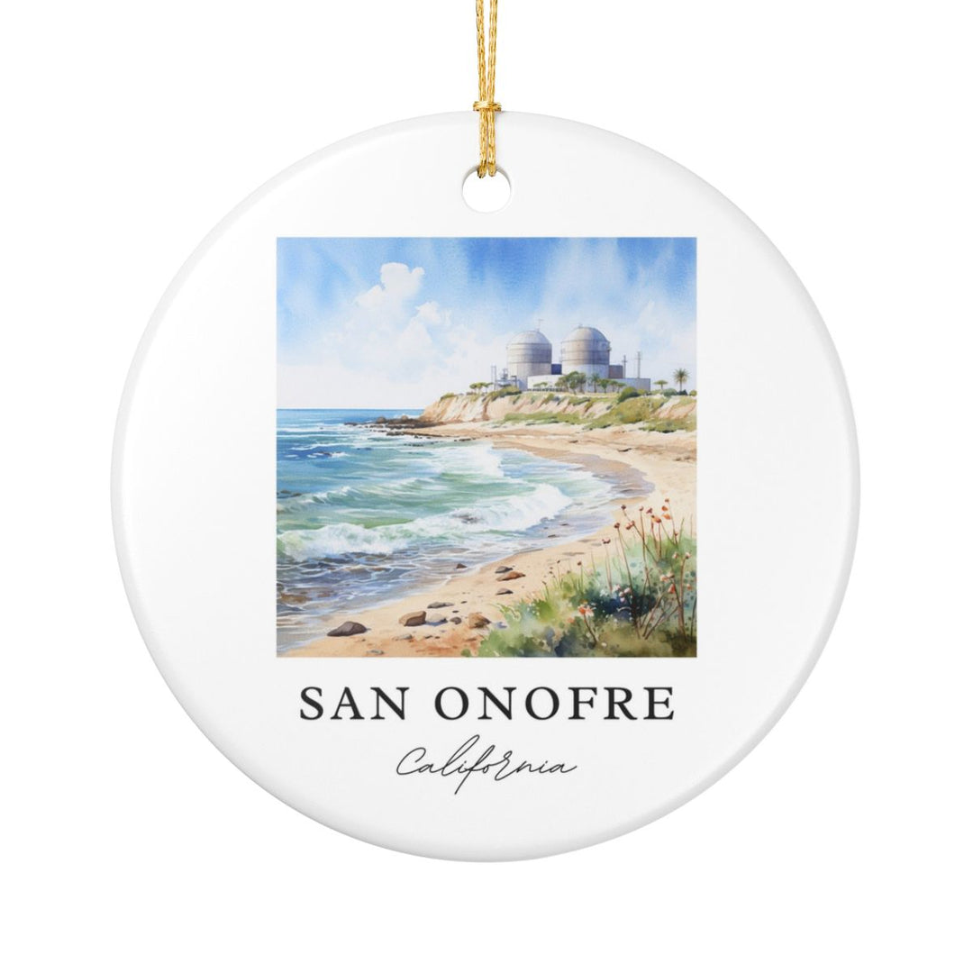 San Onofre California Ornament: Unique San Onofre Souvenir, San Onofre California Xmas Decor, and Authentic San Onofre Gift
