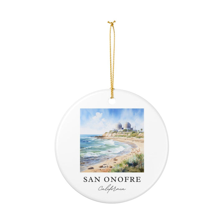 San Onofre California Ornament: Unique San Onofre Souvenir, San Onofre California Xmas Decor, and Authentic San Onofre Gift