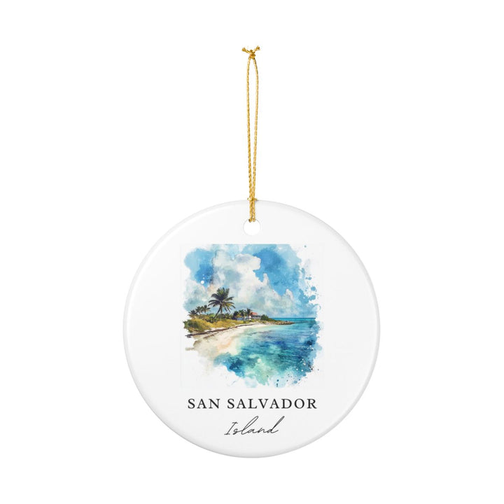 San Salvador Island Bahamas Ornament: Unique San Salvador Island Bahamas Souvenir, San Salvador Island Bahamas Xmas Decor