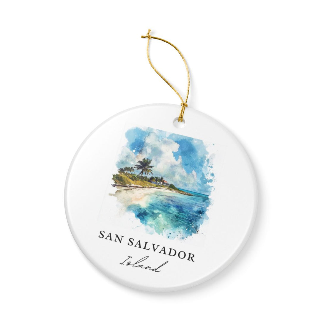San Salvador Island Bahamas Ornament: Unique San Salvador Island Bahamas Souvenir, San Salvador Island Bahamas Xmas Decor