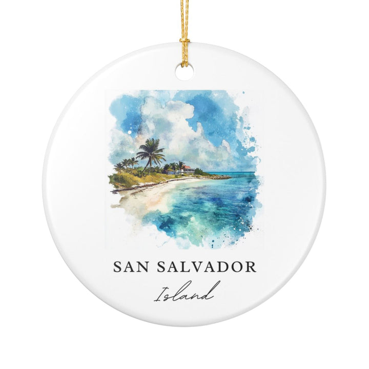 San Salvador Island Bahamas Ornament: Unique San Salvador Island Bahamas Souvenir, San Salvador Island Bahamas Xmas Decor