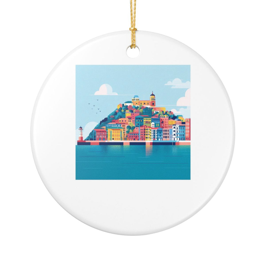 San Sebastian Spain Ornament: Unique San Sebastian Souvenir, San Sebastian Spain Xmas Decor, and Authentic San Sebastian Gift