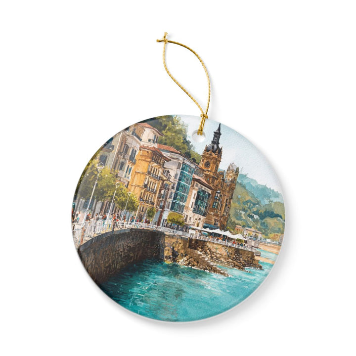 San Sebastian Spain Ornament: Unique San Sebastian Souvenir, San Sebastian Spain Xmas Decor, and Authentic San Sebastian Gift