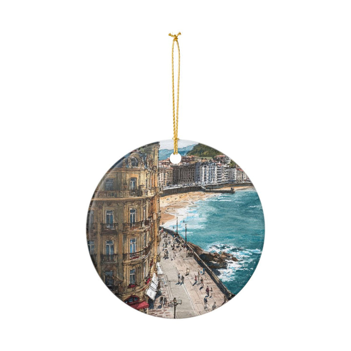 San Sebastian Spain Ornament: Unique San Sebastian Souvenir, San Sebastian Spain Xmas Decor, and Authentic San Sebastian Gift