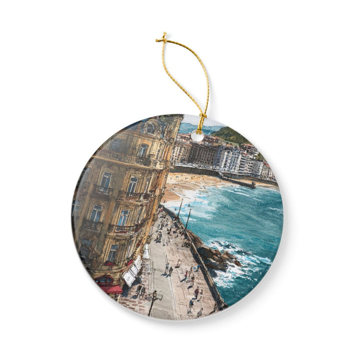 San Sebastian Spain Ornament: Unique San Sebastian Souvenir, San Sebastian Spain Xmas Decor, and Authentic San Sebastian Gift