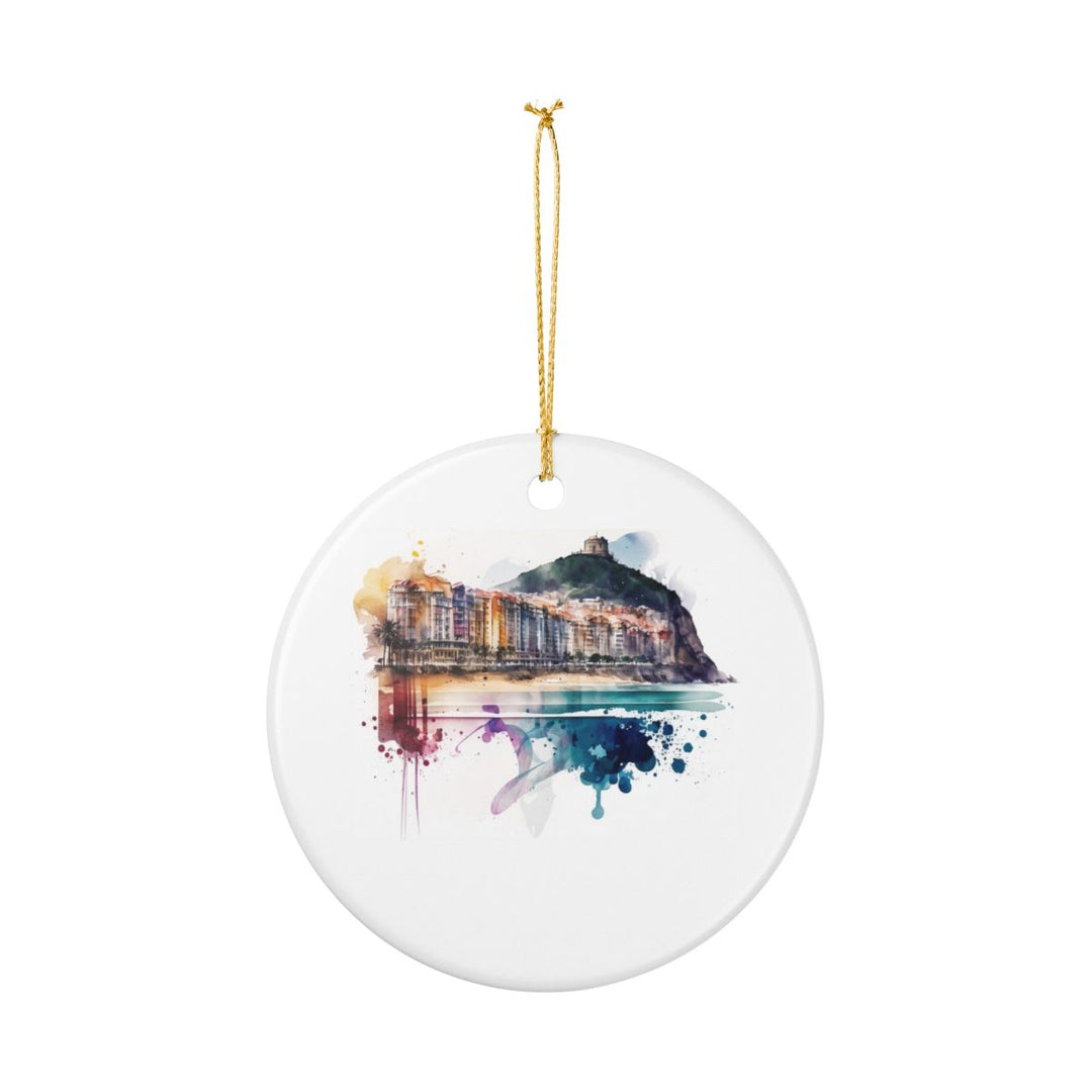 San Sebastian Spain Ornament: Unique San Sebastian Souvenir, San Sebastian Spain Xmas Decor, and Authentic San Sebastian Gift