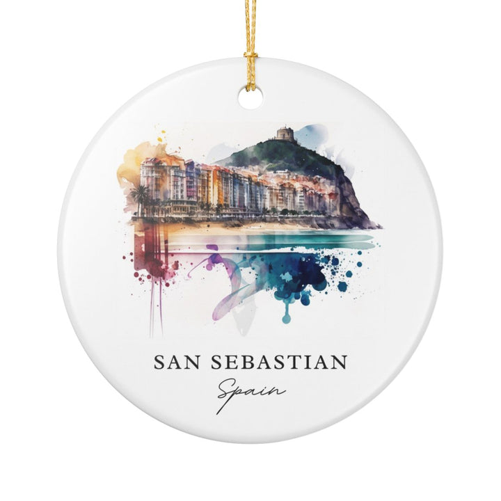 San Sebastian Spain Ornament: Unique San Sebastian Souvenir, San Sebastian Spain Xmas Decor, and Authentic San Sebastian Gift