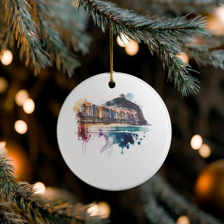 San Sebastian Spain Ornament: Unique San Sebastian Souvenir, San Sebastian Spain Xmas Decor, and Authentic San Sebastian Gift