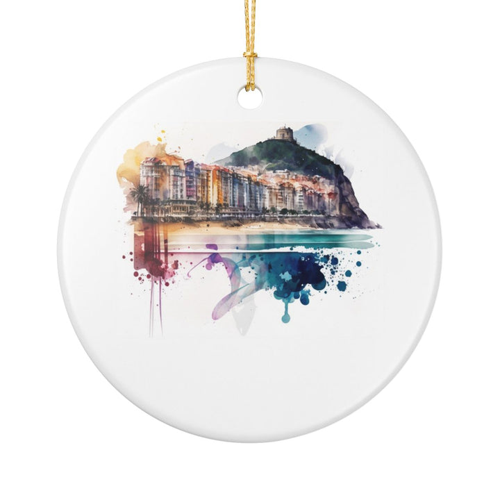 San Sebastian Spain Ornament: Unique San Sebastian Souvenir, San Sebastian Spain Xmas Decor, and Authentic San Sebastian Gift