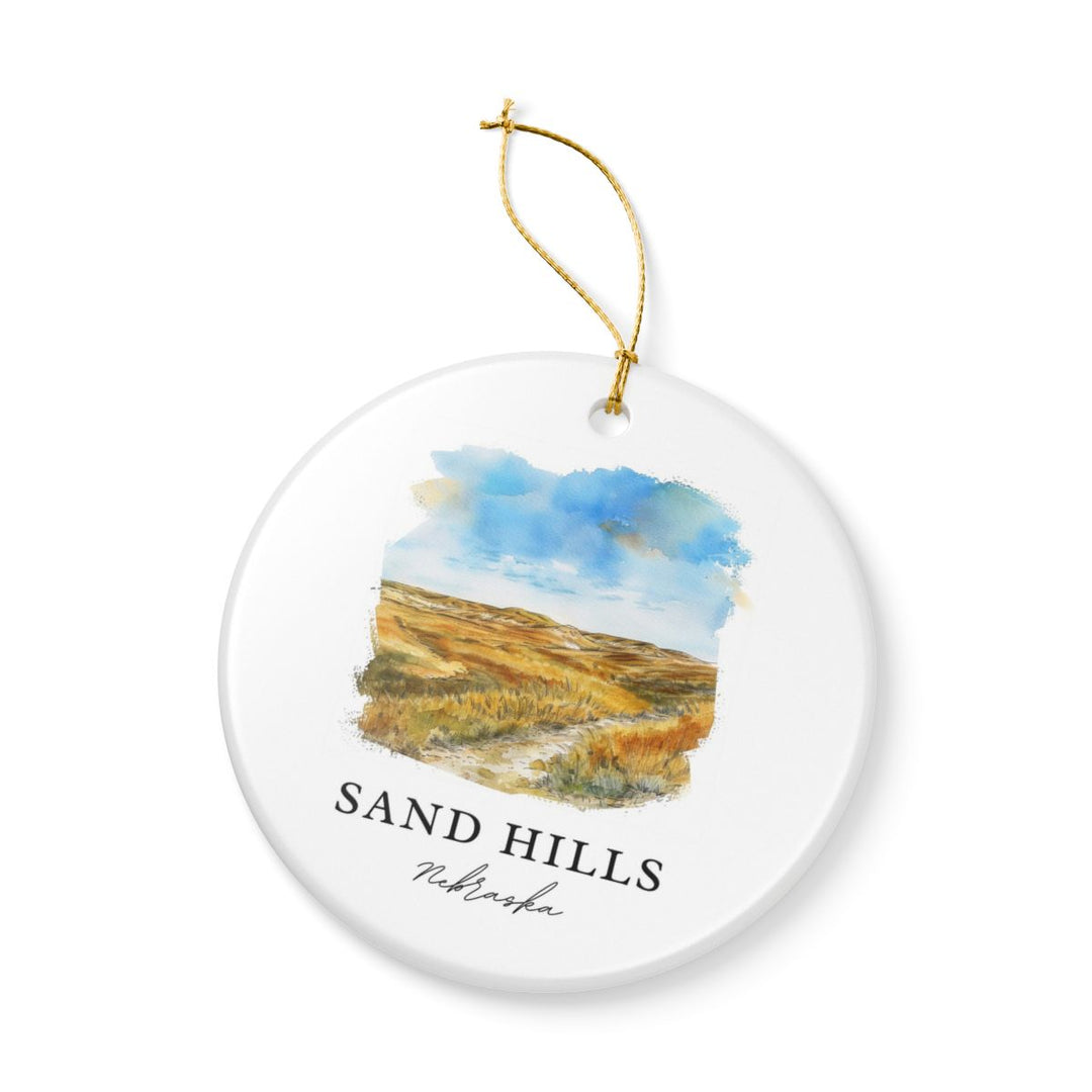 Sand Hills Nebraska Ornament: Unique Sand Hills Nebraska Souvenir, Sand Hills Nebraska Xmas Decor, and Authentic Sand Hills Nebraska Gift