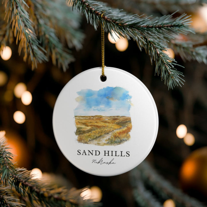 Sand Hills Nebraska Ornament: Unique Sand Hills Nebraska Souvenir, Sand Hills Nebraska Xmas Decor, and Authentic Sand Hills Nebraska Gift