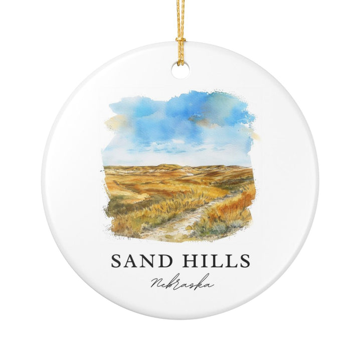 Sand Hills Nebraska Ornament: Unique Sand Hills Nebraska Souvenir, Sand Hills Nebraska Xmas Decor, and Authentic Sand Hills Nebraska Gift