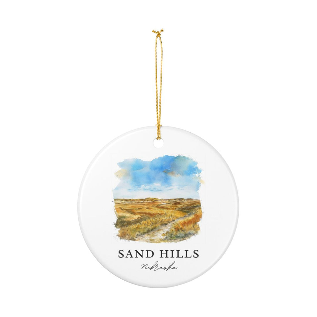 Sand Hills Nebraska Ornament: Unique Sand Hills Nebraska Souvenir, Sand Hills Nebraska Xmas Decor, and Authentic Sand Hills Nebraska Gift