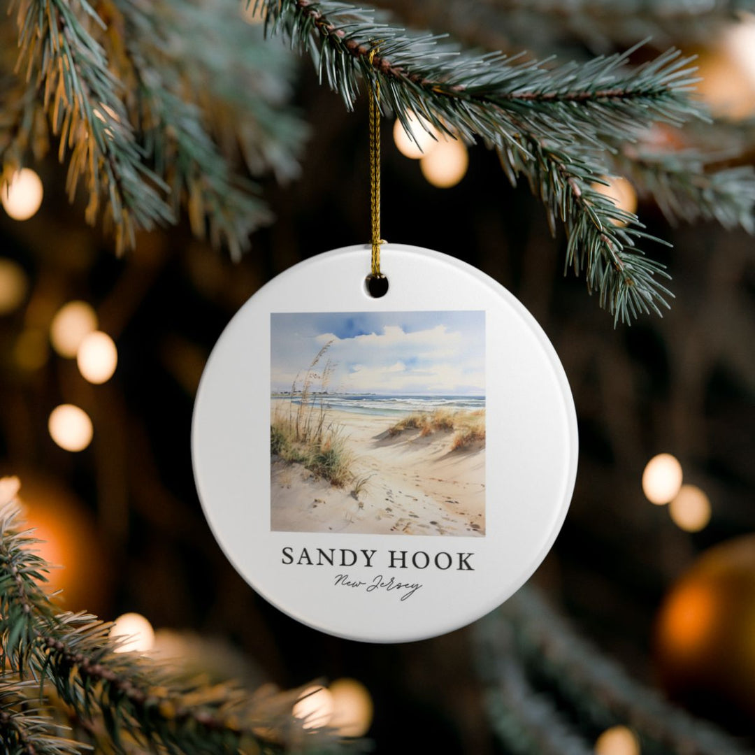 Sandy Hook New Jersey Ornament: Unique Sandy Hook Souvenir, Sandy Hook New Jersey Xmas Decor, and Authentic Sandy Hook Gift
